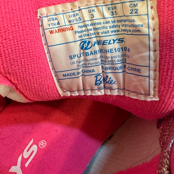 HEELYS Girl's Pro 20 Barbie (Little Kid/Big‎ Kid/Adult), Youth Size 4 - Picture 5 of 7